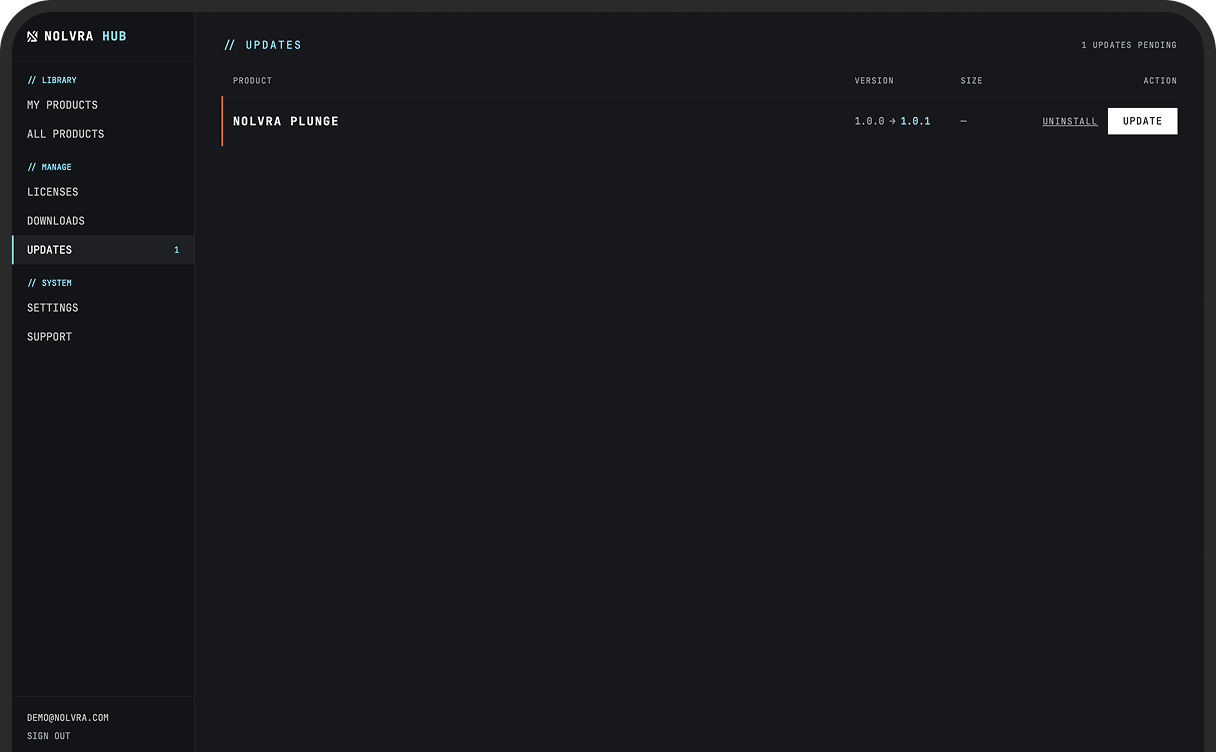 Nolvra Hub, updates