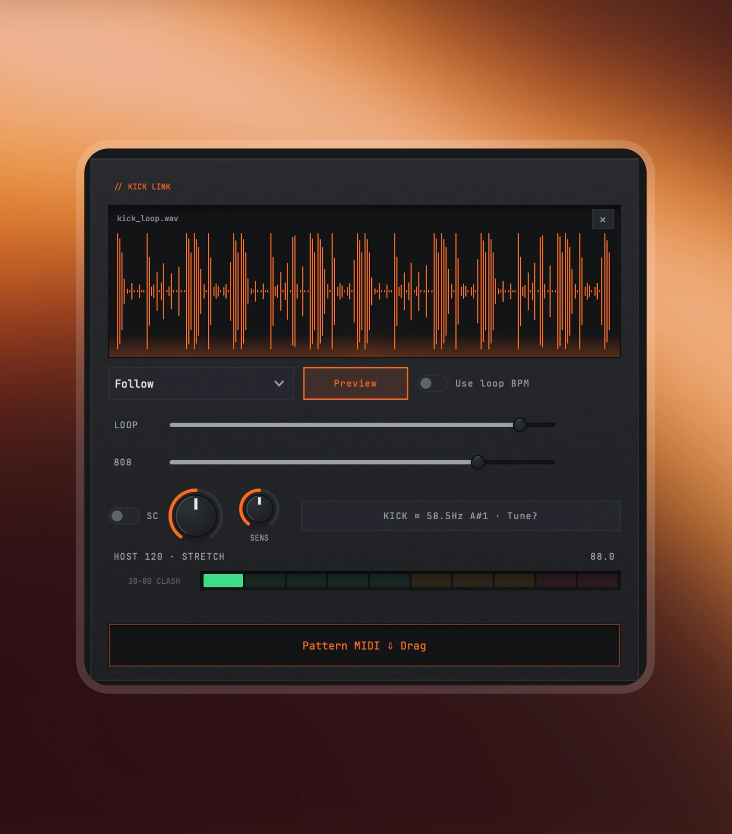 Nolvra PLUNGE interface